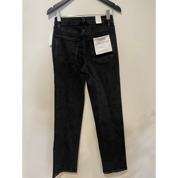 NWT Good American Good Boy Twisted Slit Denim Jeans Black Women's Size 4 / 27 - Picture 7 of 7